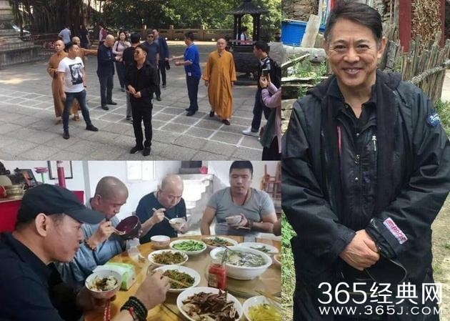 53岁李连杰福建拜佛 与僧人同吃斋(图)