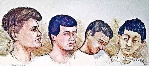 犯罪嫌疑人上庭时的素描画像