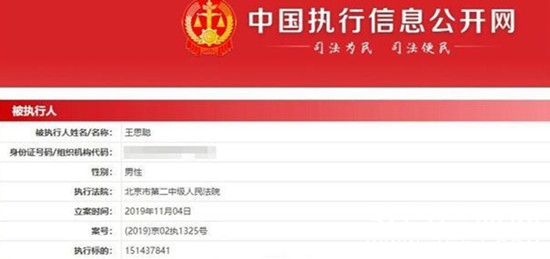 王思聪被列入失信人名单是什么情况 王思聪名下有多少家公司