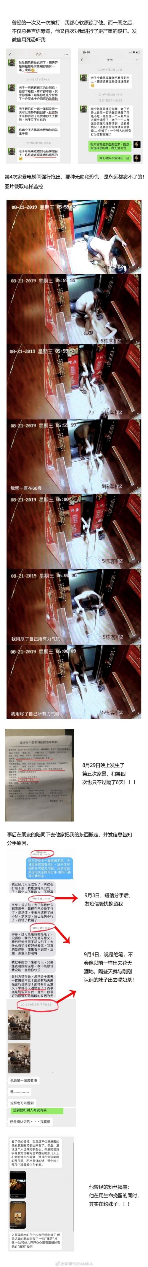 仿装网红宇芽自曝被男友家暴 联合其前妻哭诉真相