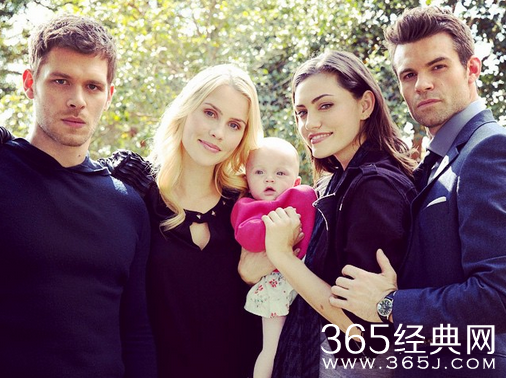 美剧初代吸血鬼2中大K海莉和Hope三口温馨照分享