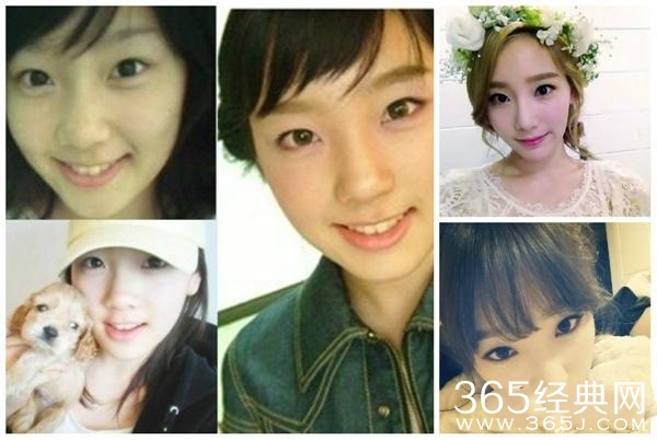 曝光韩国女星出道前后自拍照