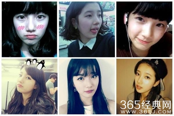 曝光韩国女星出道前后自拍照