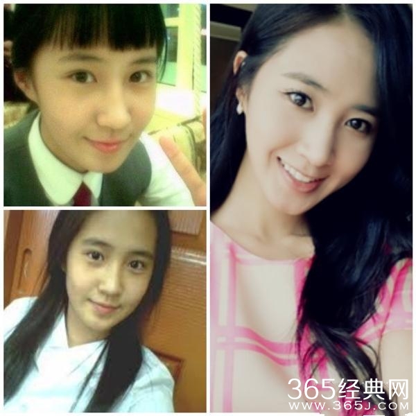 曝光韩国女星出道前后自拍照