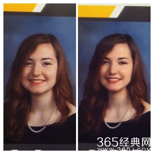 美国女校学生证件照被PS 本人很愤慨 什么愁什么怨