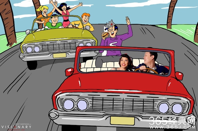 创意卡通婚纱照