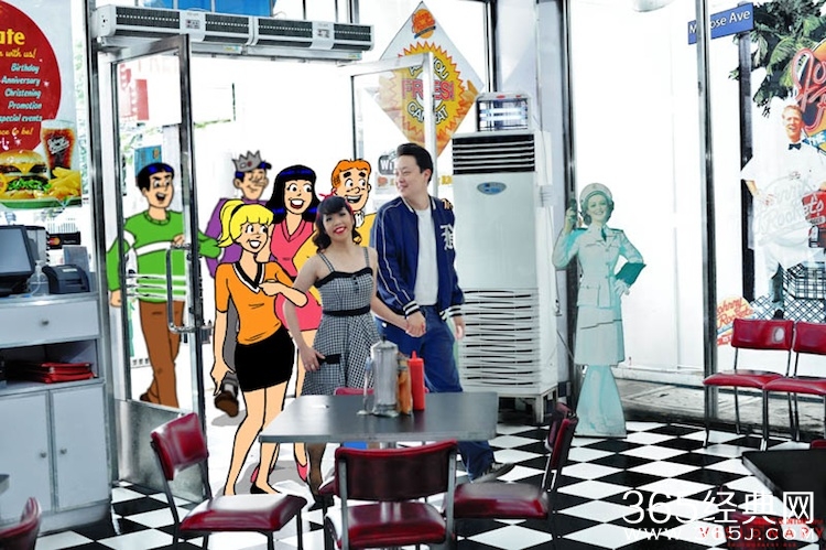 创意卡通婚纱照