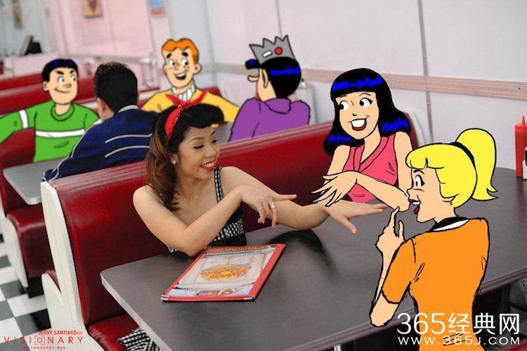 创意卡通婚纱照