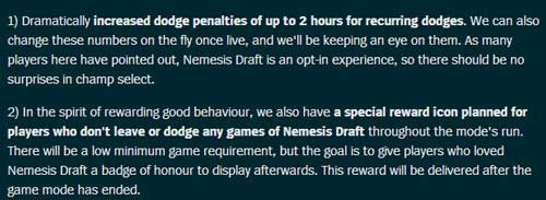 LOL设计师：强退惩罚时间或将延长至2小时