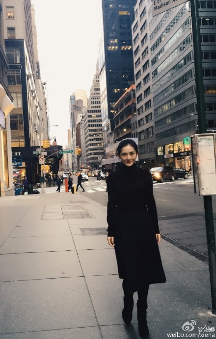 谢娜晒纽约街拍照 _谢娜从蒙面超人秒变高冷御姐_365经典网