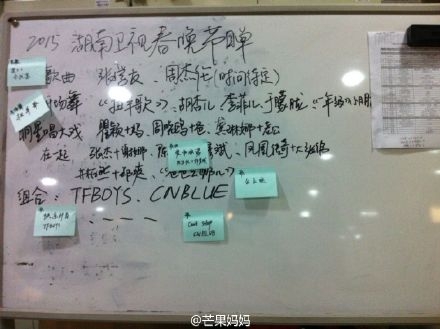 湖南卫视2015春晚嘉宾节目单曝光 网友:约起来