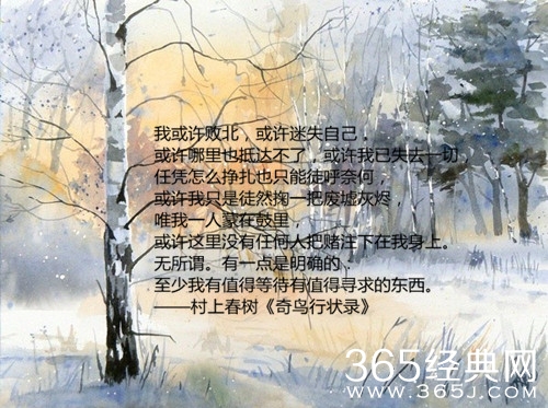 村上春树：世上存在着不能流泪的悲哀图片