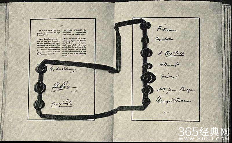 《凡尔赛和约》文本上的火漆封印