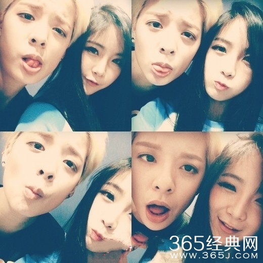 Rainbow贤荣晒与Amber合照_呆萌可爱引起了大批粉丝的围观_365经典网