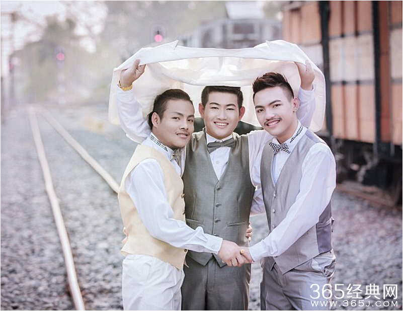 泰国3男性结婚成世界首例