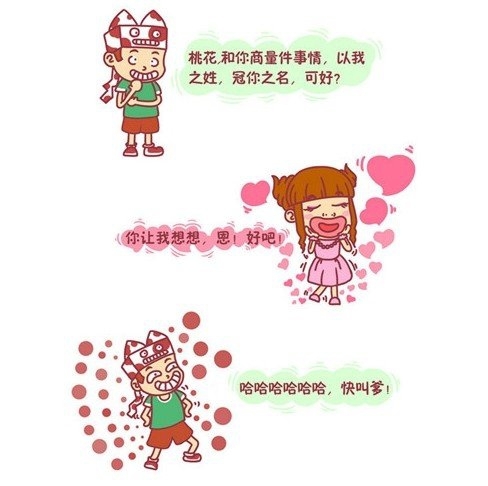 风好，吹乱了我的秀发，吹落了你的假发。