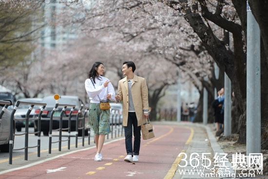 《我们相爱吧》“高海拔夫妇”刘雯崔始源樱花下野餐漫步组图