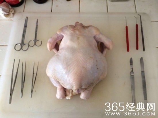 医学生炖鸡照网络爆红 靠解剖功底将鸡脱骨