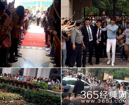 李敏镐拍广告被上千粉丝围观 警方要求暂停拍摄