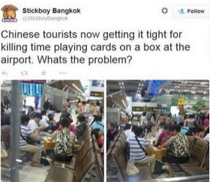 中国大妈机场打牌遭泰国人痛批 网友热议