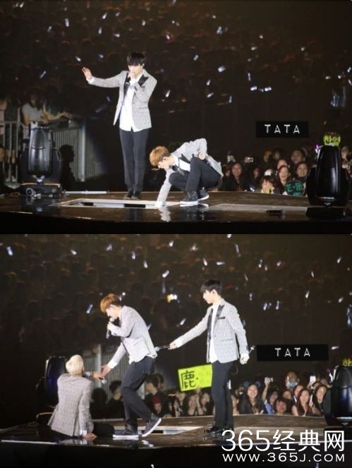 EXO香港演唱曾有意外 黄子韬坠台张艺兴及时出手