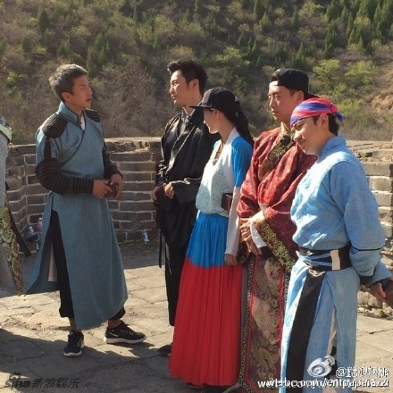 钟汉良《奔跑吧兄弟2》现场录制图片曝光 萌宠胡巴抢镜