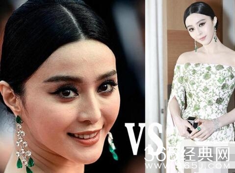 范冰冰PS前后的对比照