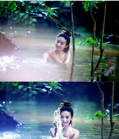 《花千骨》赵丽颖沐浴戏水照令人口水直流