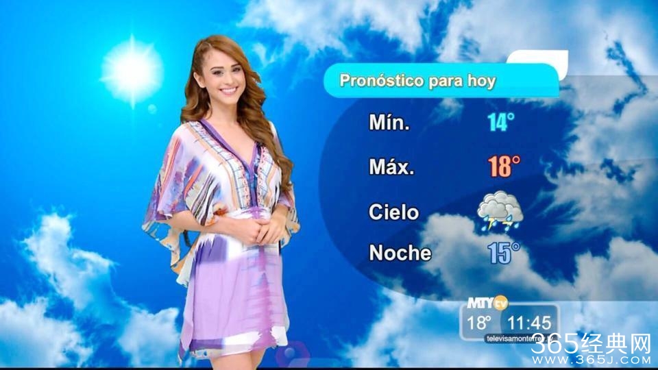 墨西哥热辣美女播报天气吸眼球