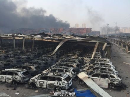 天津爆炸被炸毁的都是什么车