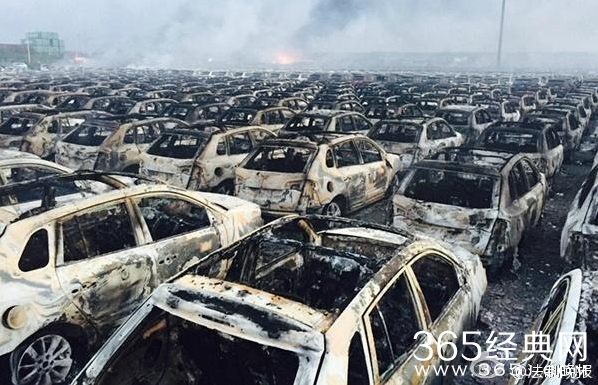 天津爆炸被炸毁的都是什么车