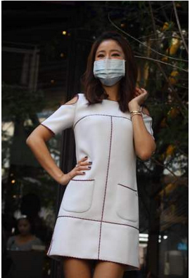 林心如金钟前跌倒见血 戴口罩与媒体见面