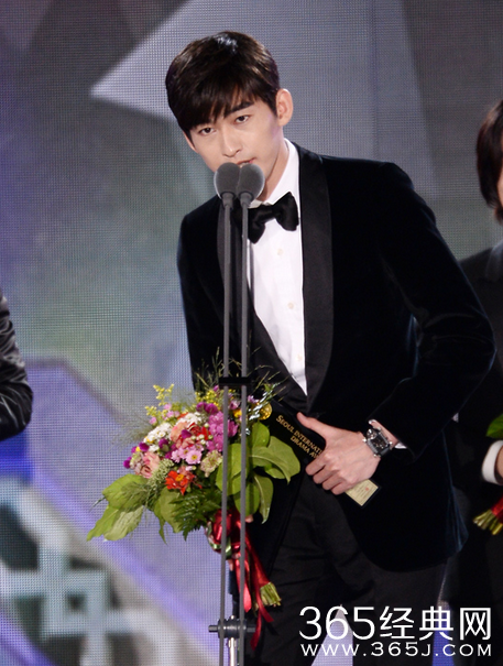 张翰在2015首尔电视节中获得的是什么奖项 张翰红毯造型照片