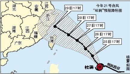 台风杜鹃到什么地方了 台风杜鹃路径图揭秘