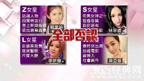 刘乔安卖淫案中ZSLW四女星是谁？