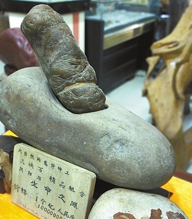 怪石神似性器官竟卖价一亿元 被称“生命之源”