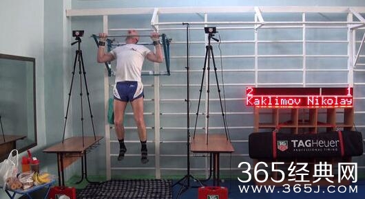 俄罗斯54岁男子12小时引体向上4989次破世界纪录