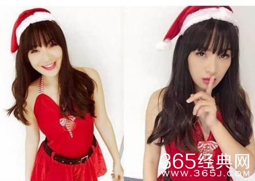 陈沂穿上性感圣诞节服饰