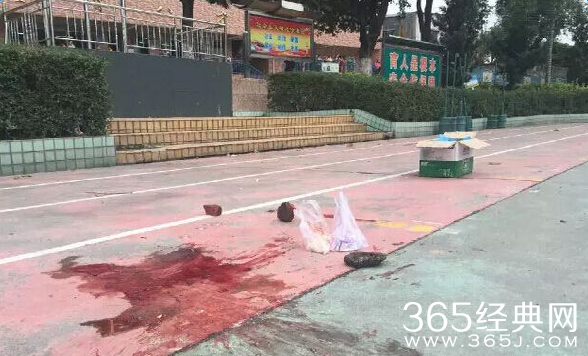 黄埔区育才小学车祸现场照 小学生被压爆头血浆迸射