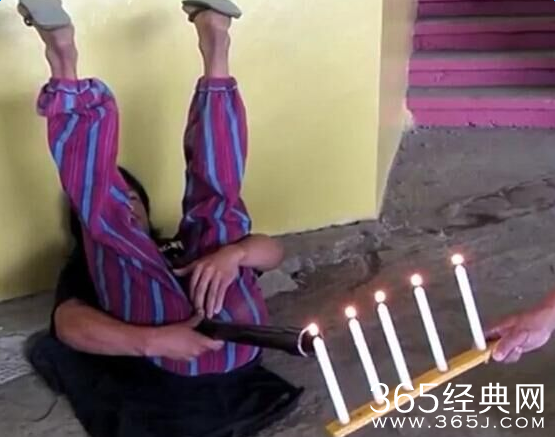 菲律宾男子放屁吹灭5支蜡烛视频
