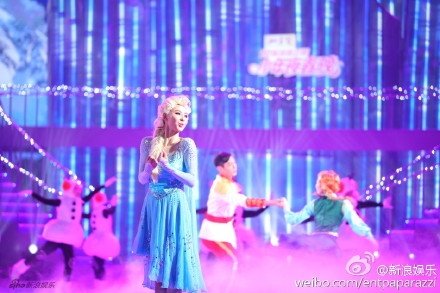 张柏芝湖南卫视春晚演唱《冰雪奇缘》视频在线观看听歌