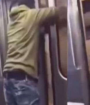 17岁男孩强开地铁车门