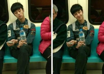 地铁萌笑男生走红资料被扒