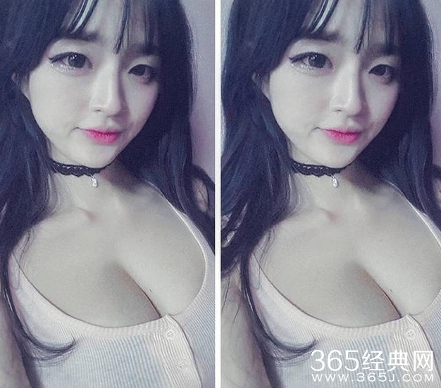 韩国巨胸妹走红 jjo___vely微博私房照曝光