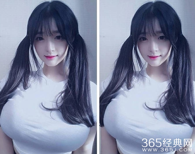 韩国巨胸妹走红 jjo___vely微博私房照曝光