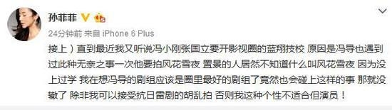 孙菲菲炮轰影视圈：发展畸形 门槛低通缉犯都有