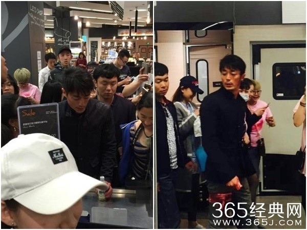 霍建华头破血流进超市购物吓坏群众
