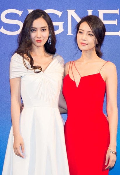 Baby高圆圆红衣白裙斗艳