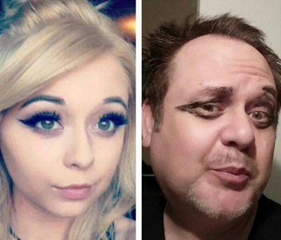 外国男子模仿女儿自拍 不喜欢女儿传性感自拍