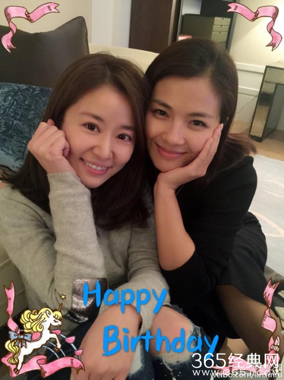 林心如庆刘涛生日发合照